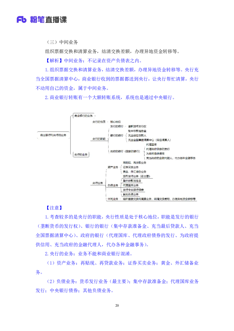 2022.08.01+商业银行和央行的业务+王梓萌（讲义+笔记）（2023常识专项全攻略）_2026考公资料_（10）粉笔_2025粉笔国考省考980（课＋笔记）_粉笔980（25多省）_02025年980系统班补充课程FB
