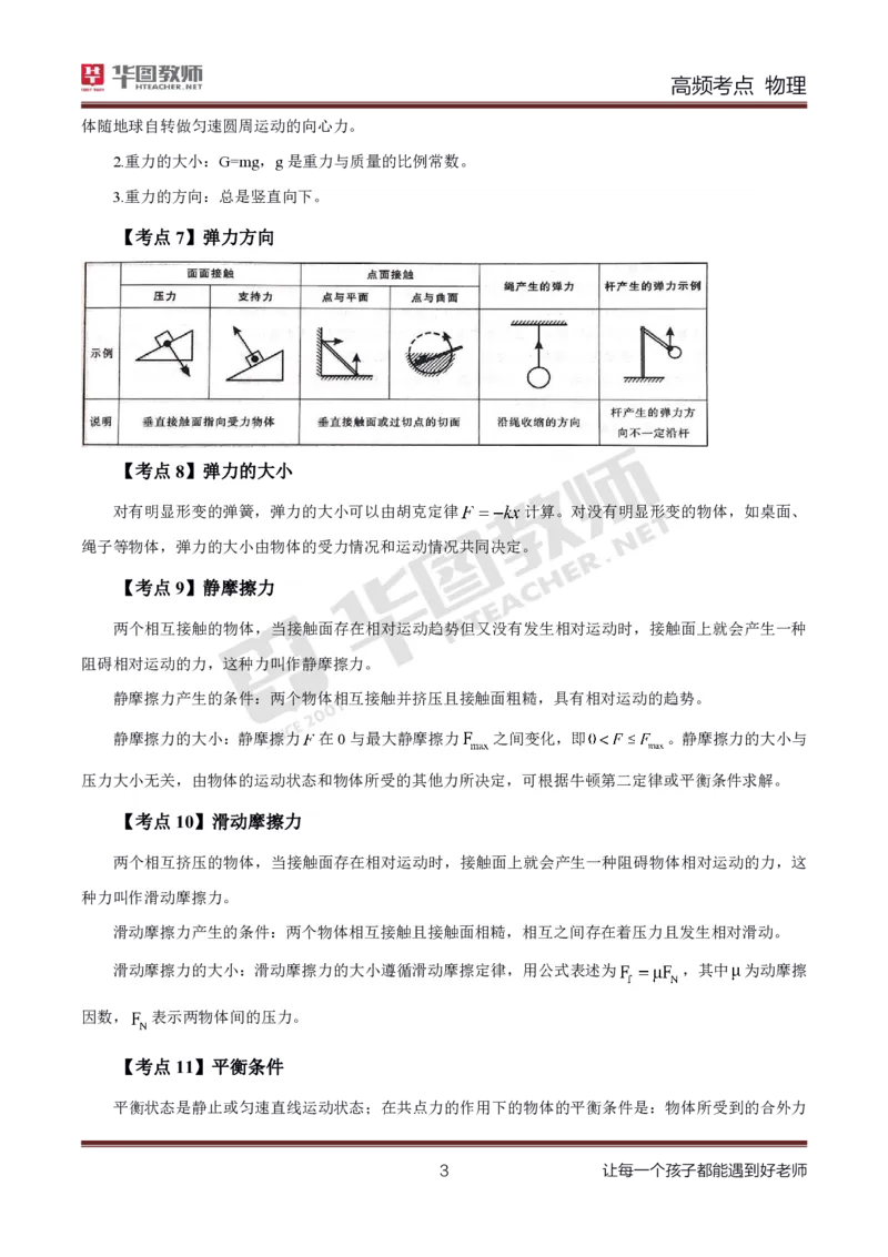 中学物理高频考点_教资_33教资笔试历年真题汇总（科一+科二+科三）_科三真题_02高中科三各科电子资料包合集_物理（资料文档）_高中物理_03科三高频考点及笔记