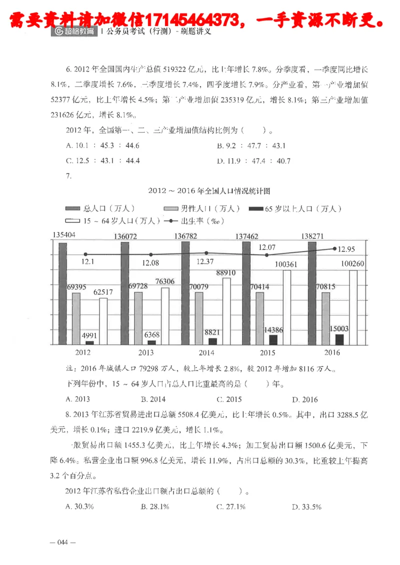 数量关系资料分析刷题讲义_2026考公资料_（05）超格_行测申论2025超格合集(行测&申论&政治理论)_申论2025超格申论全家桶_24年冰哥申论-赠送_讲义