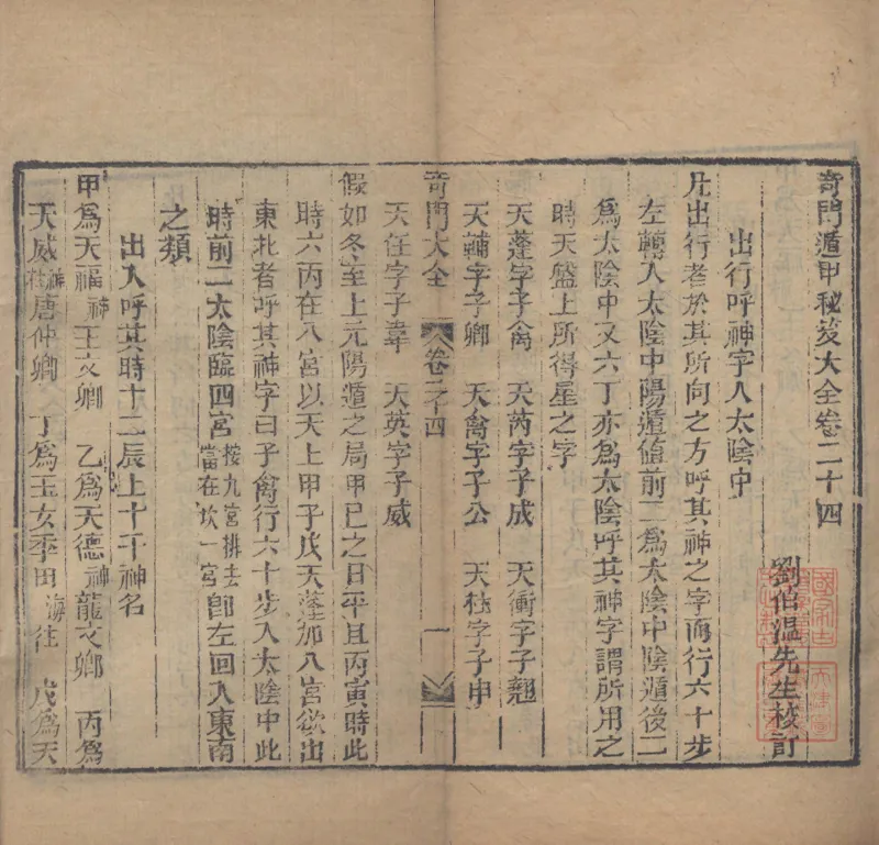 奇門遁甲秘笈大全.题明.刘伯温辑.三十卷.清代省思堂刊本_绝版书_天涯系列_t涯_绝版古籍电子书合集（13大类）_易经类