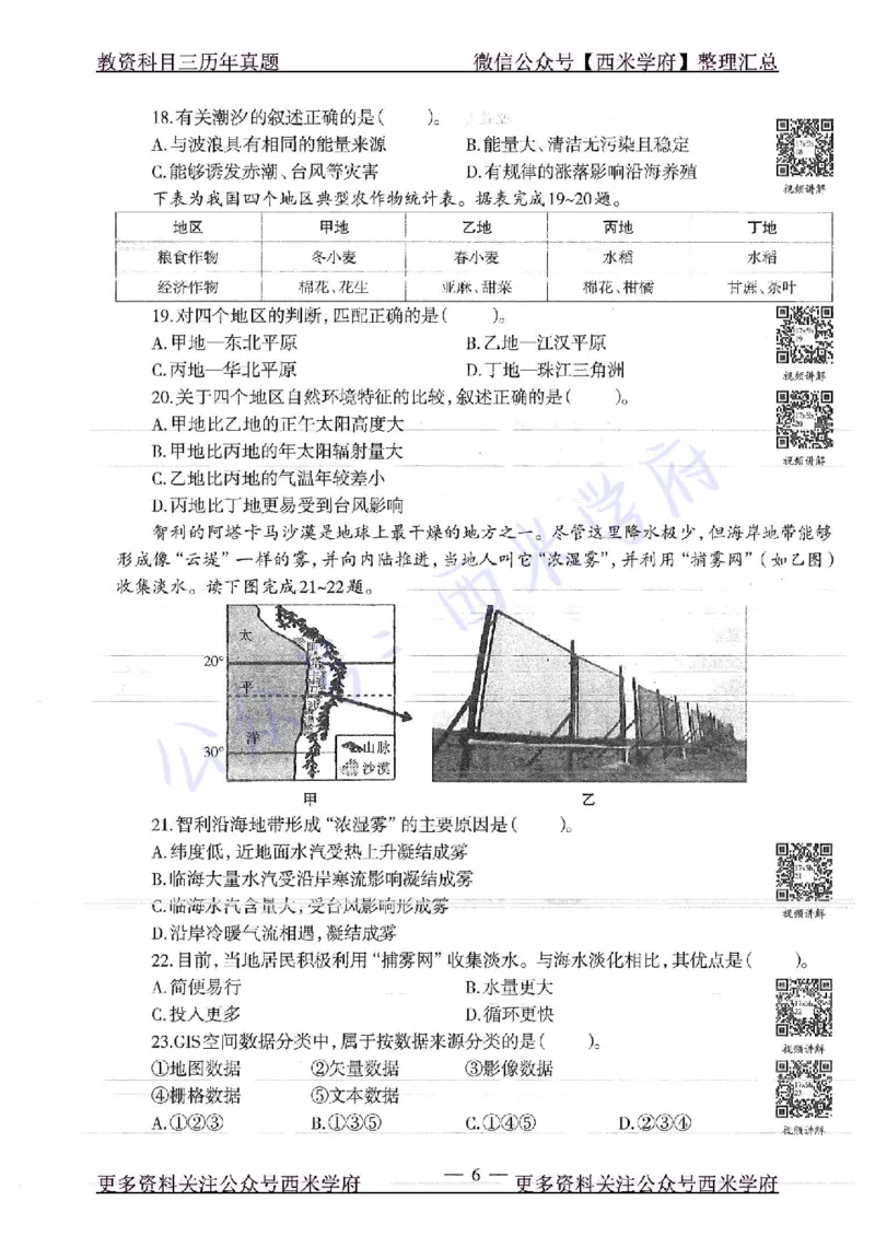 17年下-高中地理-真题及答案解析_教资_25下资料合集二_25下最新科三知识点汇编+思维导图-高中_13.地理_02.历年真题