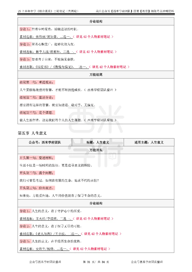 25上中学-综合素质二轮笔记_教资_25下资料合集二_2025下一轮学霸笔记_2025下中学科一科二笔记+习题_25上教资笔记（赠送）