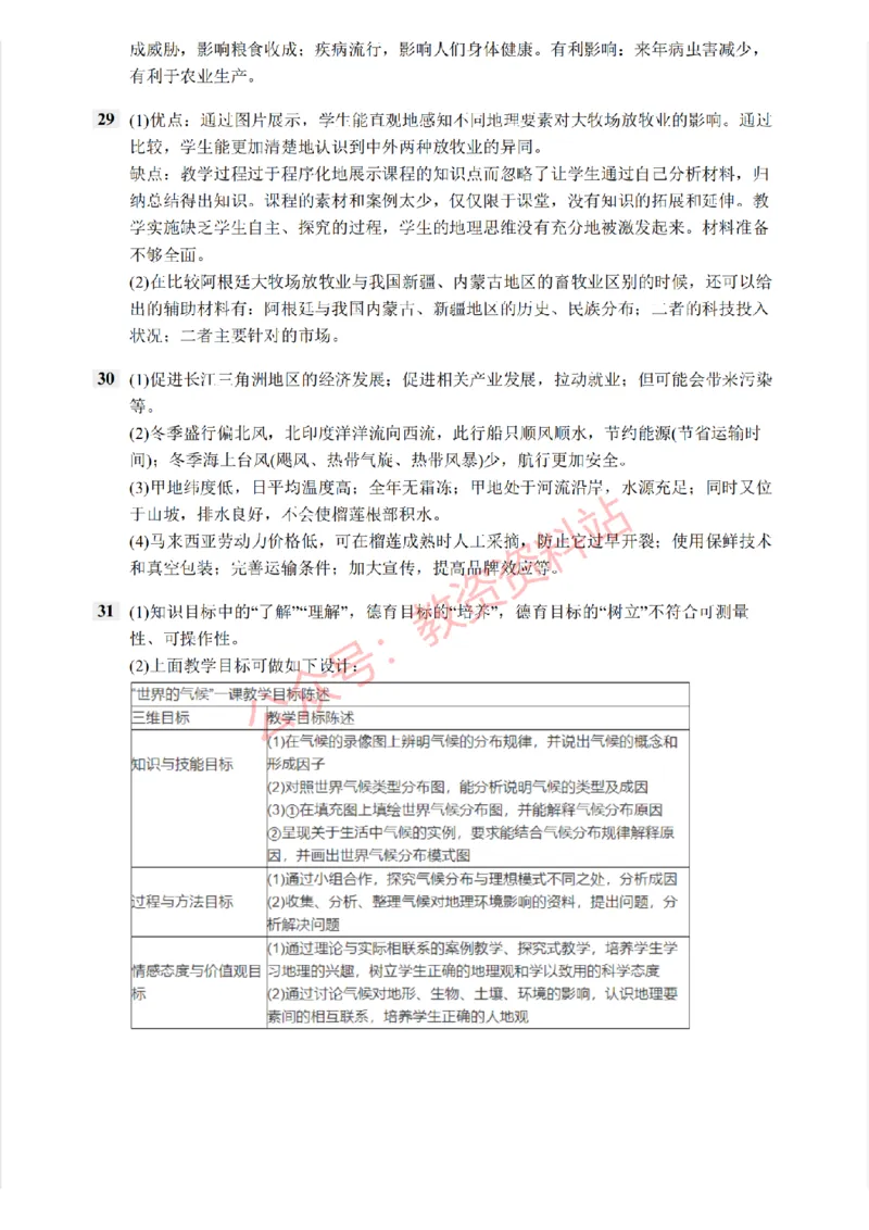 2019年下半年初中《地理》教师资格证笔试真题及答案解析_教资_33教资笔试历年真题汇总（科一+科二+科三）_科三真题_02初中科三各科电子资料包合集_地理（资料文档）