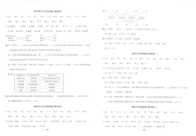 阳光同学全优好卷：五年级科学上G_25秋小学语数英习题试卷_科学_科学《阳光同学全优好卷》教科25秋(1)