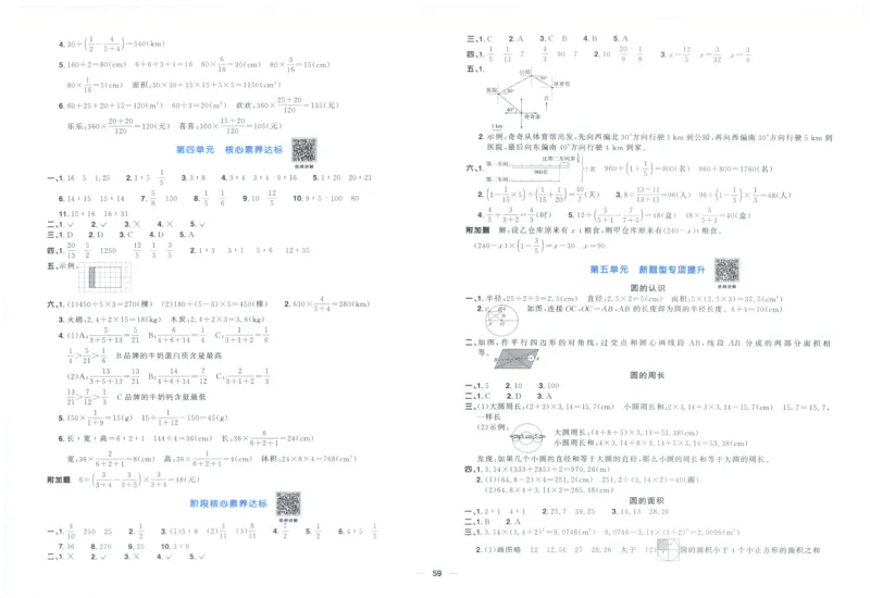 阳光同学全优好卷六年级人教版上册数学_25秋小学语数英习题试卷_数学_人教版_数学《阳光同学全优好卷》人教25秋(1)