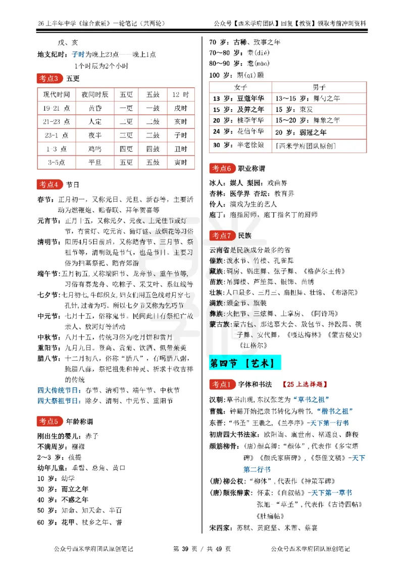 26上中学《综合素质》一轮笔记_教资_西米学府26上教资一轮重点笔记_26上西米学府一轮重点笔记（中学科一）