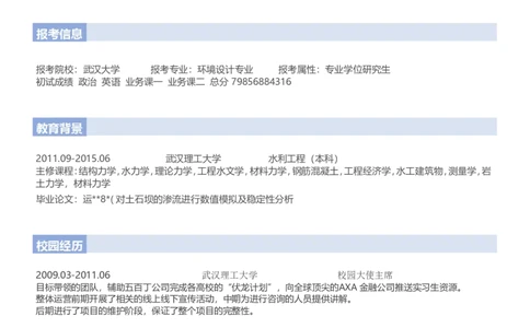 考研复试调剂个人简历模板8_26考研复试_10考研复试资料25_考研复试简历模板