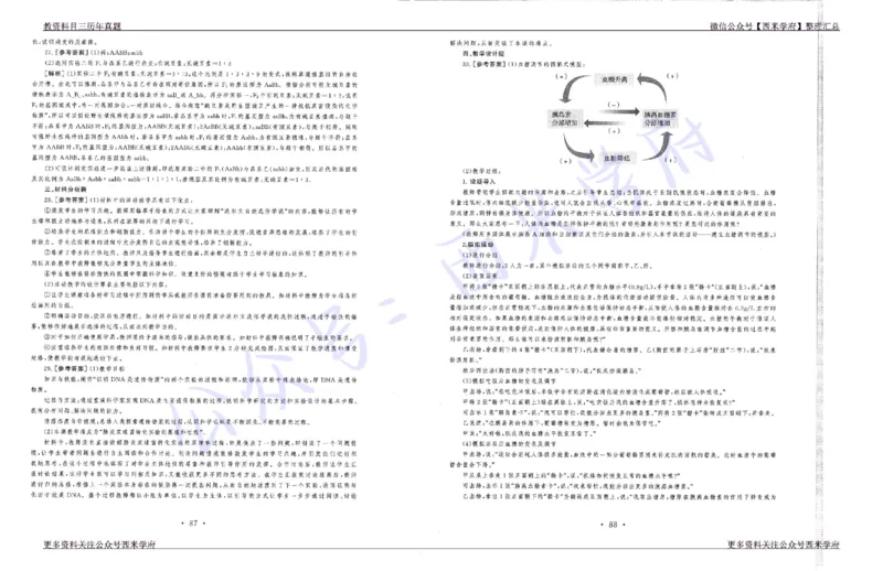 15年下-19年下-高中生物真题-答案_教资_25下资料合集二_25下最新科三知识点汇编+思维导图-高中_09.生物_02.历年真题