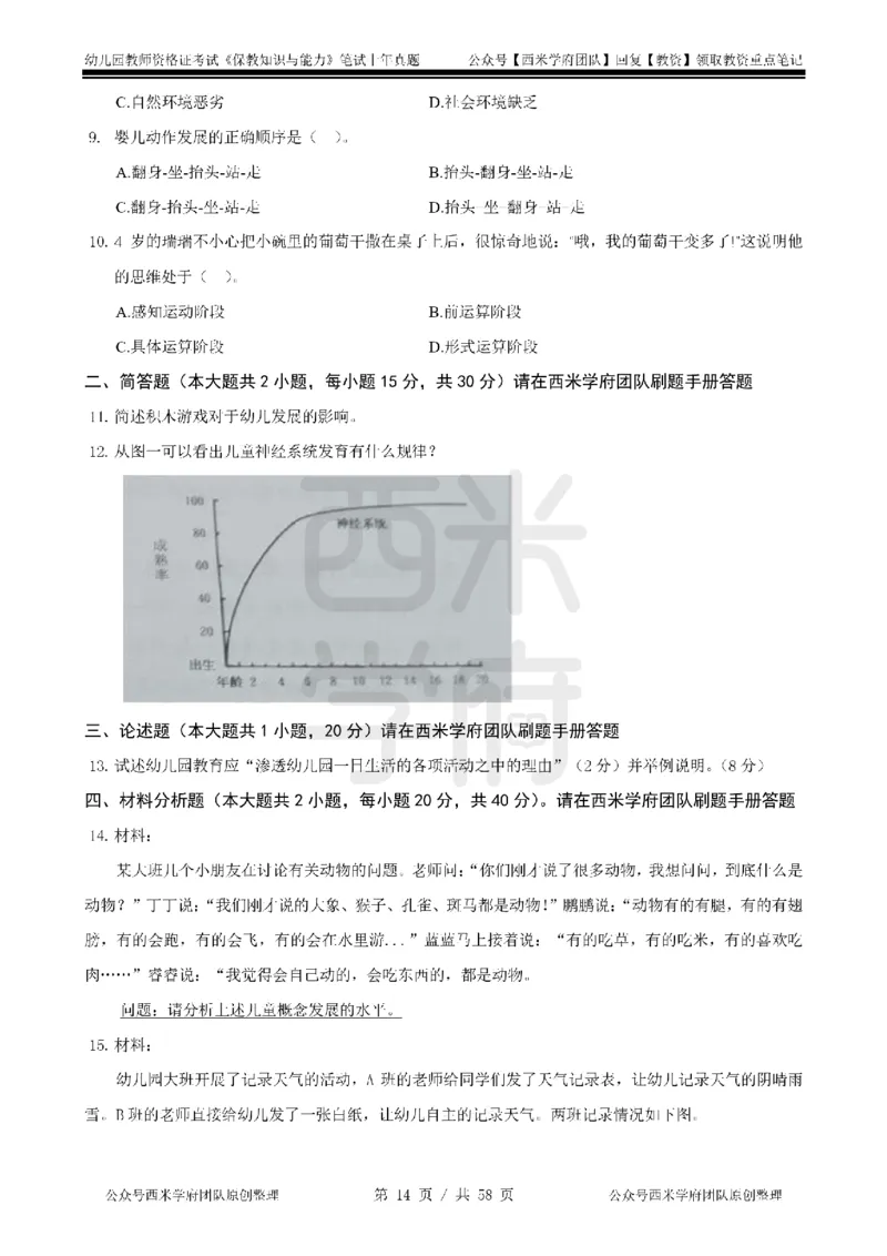 19年-24年真题-幼儿-保教知识_教资_教资笔试真题（2011-2025下）含科三_幼儿-教资笔试历年真题（2011-2025上）_幼儿园2011-2024下真题卷及答案解析（A4打印版）