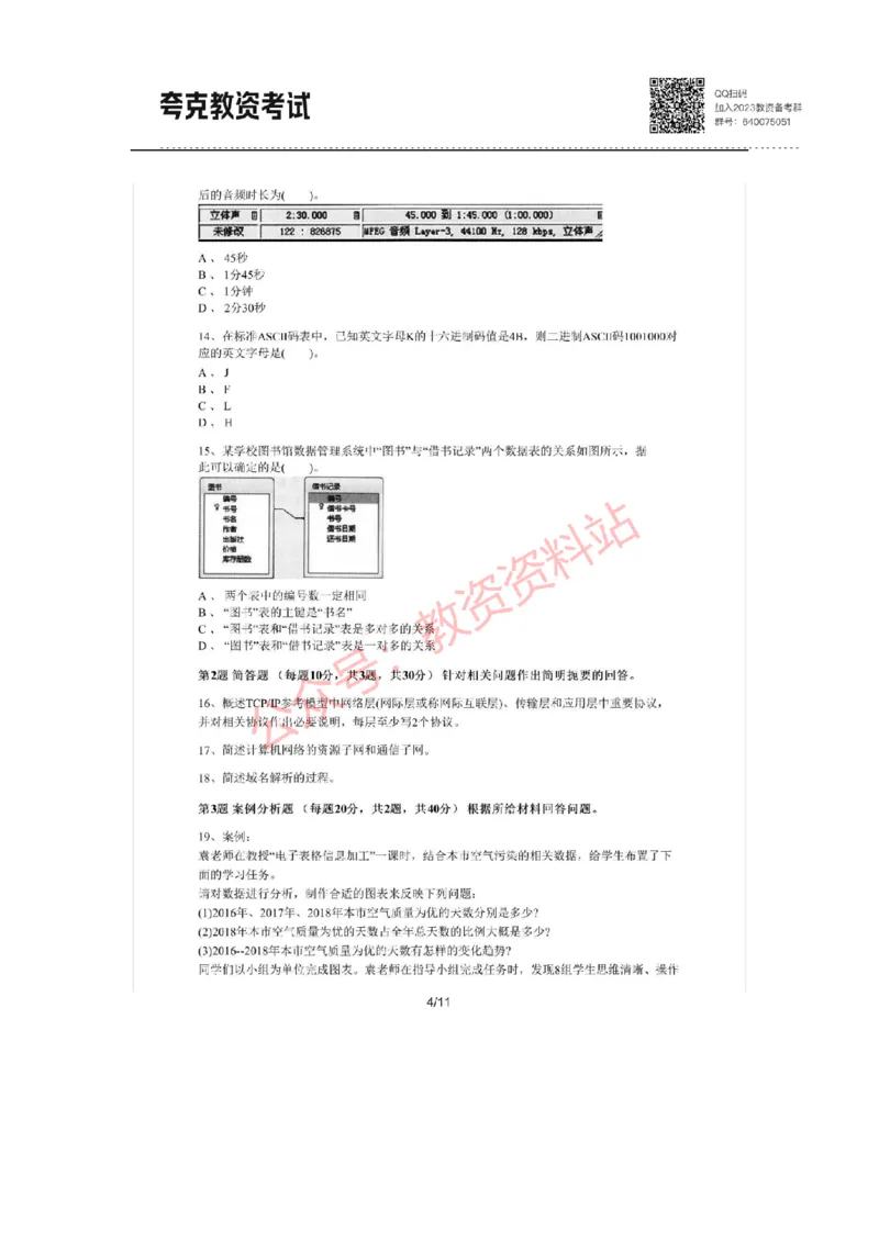 2021年上半年初中《信息技术》教师资格证笔试真题及答案解析_教资_33教资笔试历年真题汇总（科一+科二+科三）_科三真题_02初中科三各科电子资料包合集_信息（资料文档）