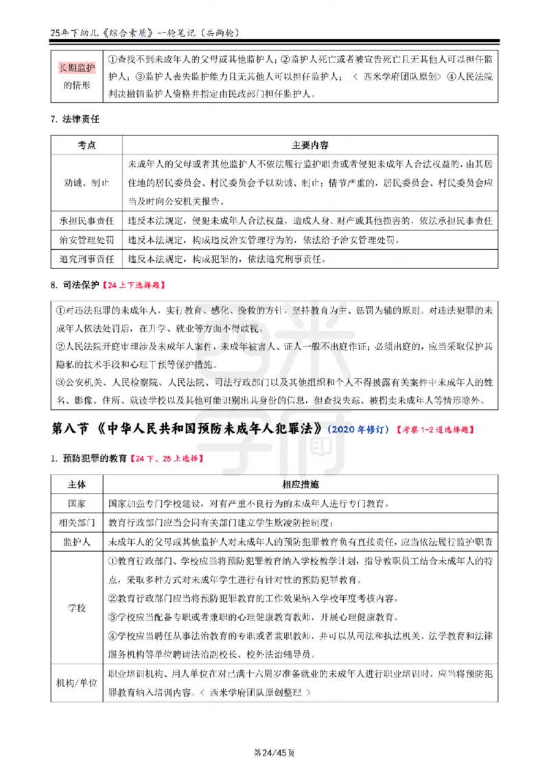 25下幼儿-综合素质一轮笔记_教资_25下资料合集二_2025下一轮学霸笔记_2025下幼儿科一科二笔记+习题