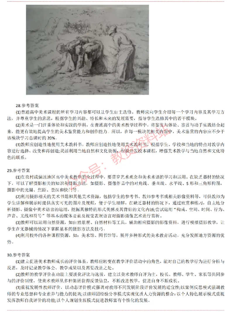 2015上-2019上高中美术学科知识历年真题及解析_教资_33教资笔试历年真题汇总（科一+科二+科三）_科三真题_02高中科三各科电子资料包合集_美术（资料文档）_高中美术