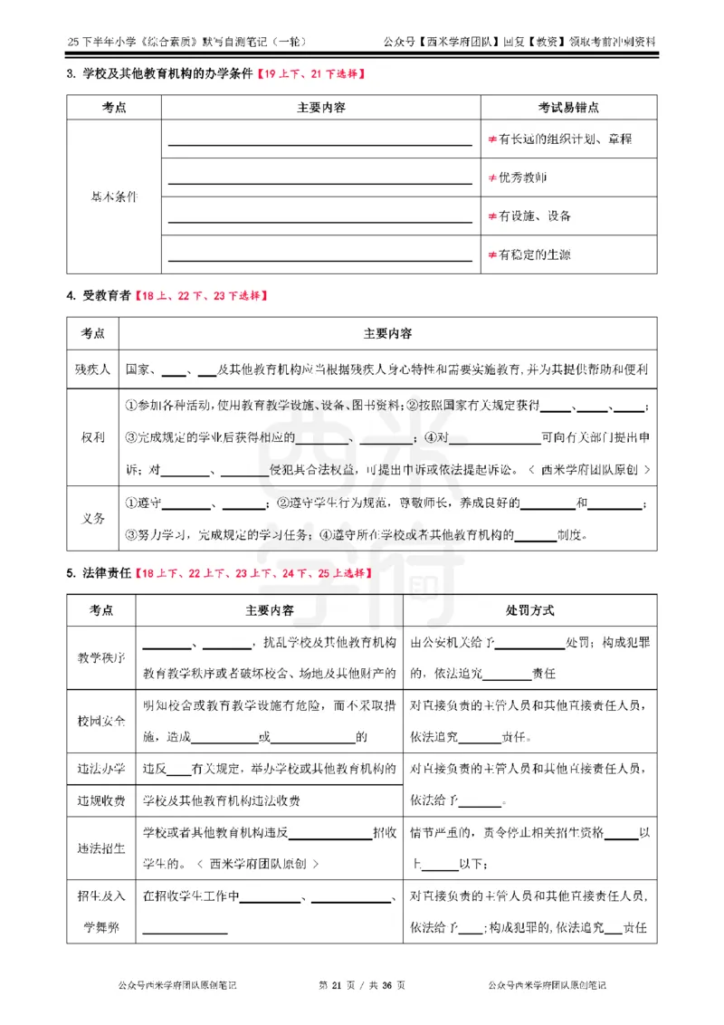 25下小学-综合素质-一轮默写自测笔记_教资_25下资料合集二_2025下一轮默写本_小学：一轮笔记重点笔记默写本