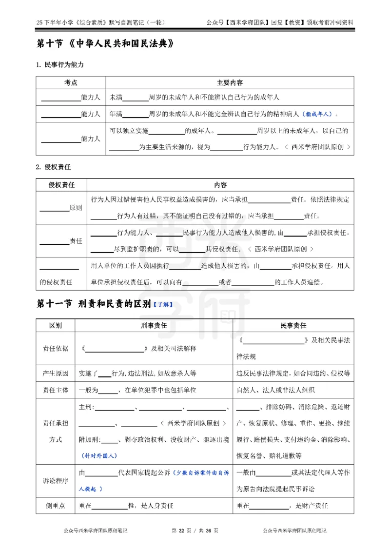 25下小学-综合素质-一轮默写自测笔记_教资_25下资料合集二_2025下一轮默写本_小学：一轮笔记重点笔记默写本