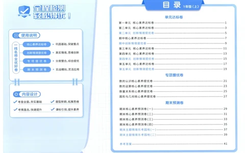 阳光同学全优好卷一年级人教版上册数学_25秋小学语数英习题试卷_数学_人教版_数学《阳光同学全优好卷》人教25秋(1)