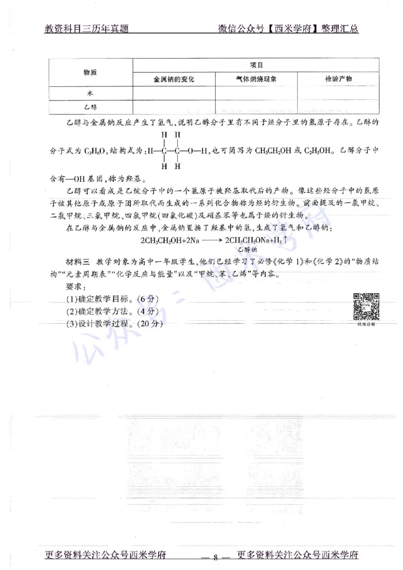 16年上-19年下-高中化学-真题及答案解析_教资_25下资料合集二_25下最新科三知识点汇编+思维导图-高中_12.化学_02.历年真题