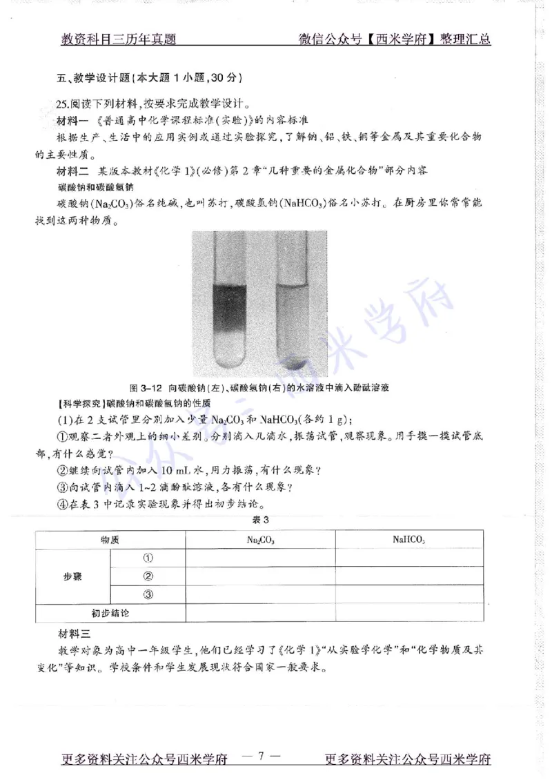 16年上-19年下-高中化学-真题及答案解析_教资_25下资料合集二_25下最新科三知识点汇编+思维导图-高中_12.化学_02.历年真题