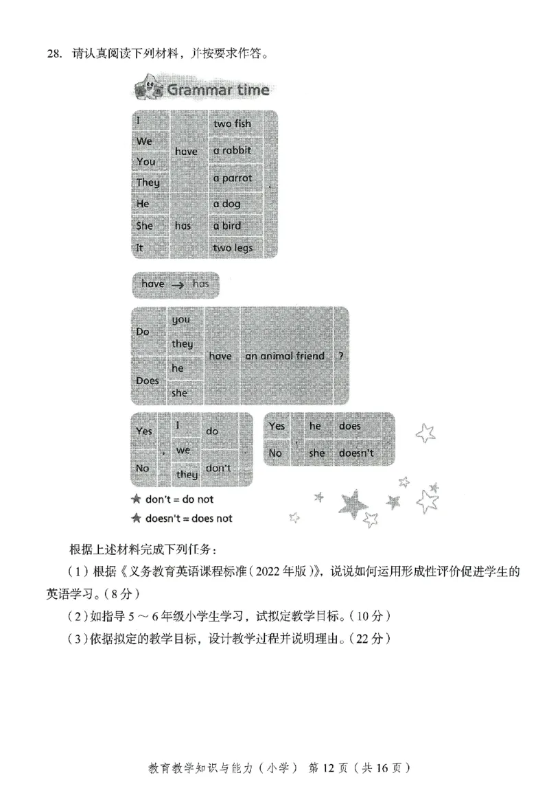 25下－小学教育知识-终极模考卷6_教资_36🔥26上：各机构教资笔试押题汇总（西米学府汇总）_26上教资：小学押题汇总(1)_2.小学-终极模考6套卷-F笔（完结）