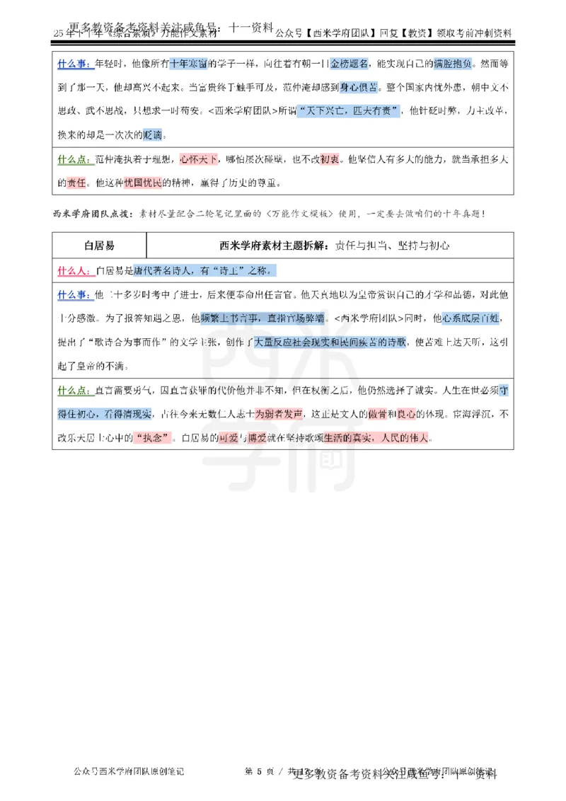 25下作文42个人物素材_教资_初高中2026教资_25下教师资格证_作文素材