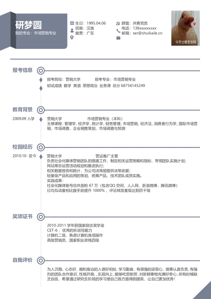 考研复试调剂个人简历模板13_26考研复试_10考研复试资料25_考研复试简历模板