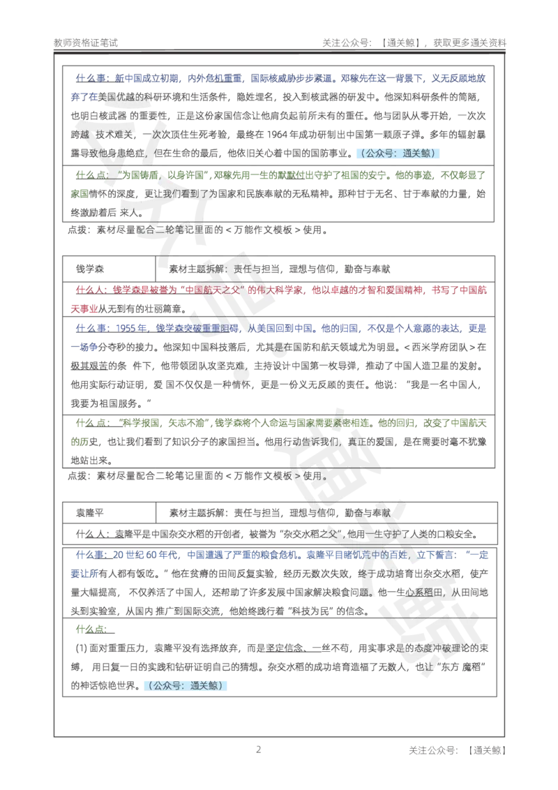25下作文42个人物素材_教资_初高中2026教资_26上资料（持续更新）_06补充资料_07中学作文包