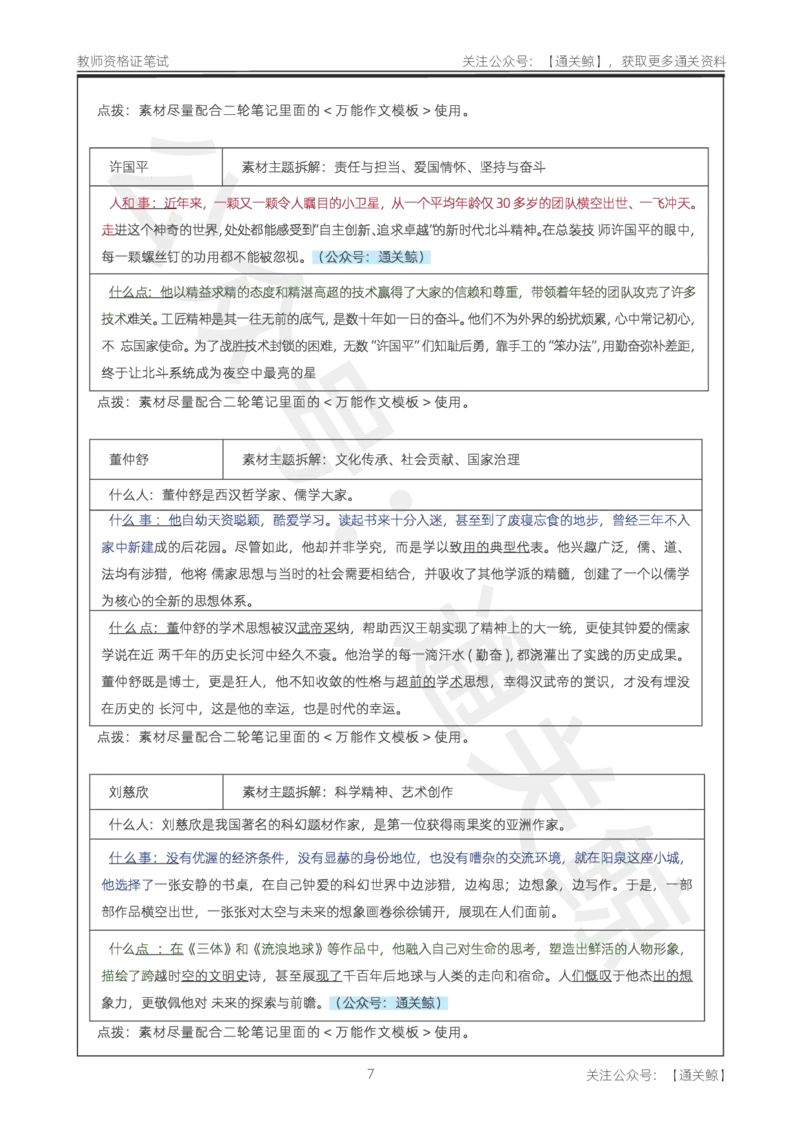25下作文42个人物素材_教资_初高中2026教资_26上资料（持续更新）_06补充资料_07中学作文包