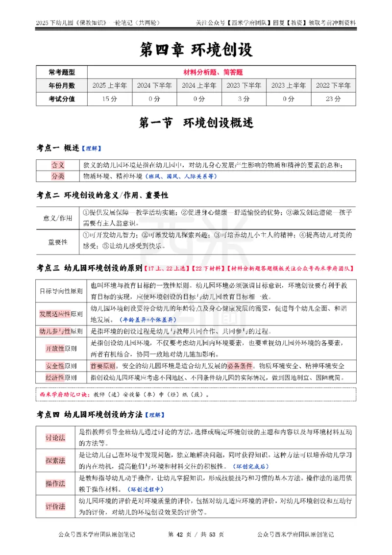 25下幼儿-保教知识与能力一轮笔记_教资_26上西米学府一轮重点笔记（幼儿科一）_0125下重点笔记+习题