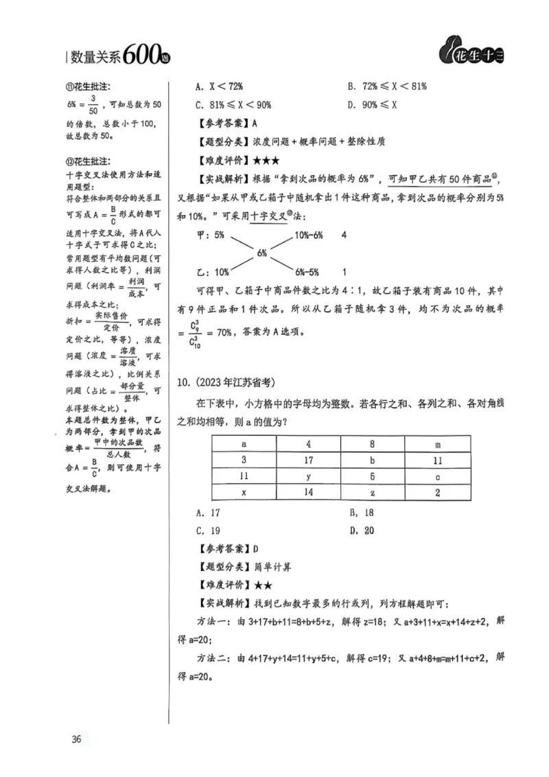 数量关系1-17解析_2026考公资料_（01）花生十三_05刷题2025花生言语600题+资料600+判断600+资料600+资料1200刷题合集⭐⭐_刷题花生数量关系600题⭐⭐