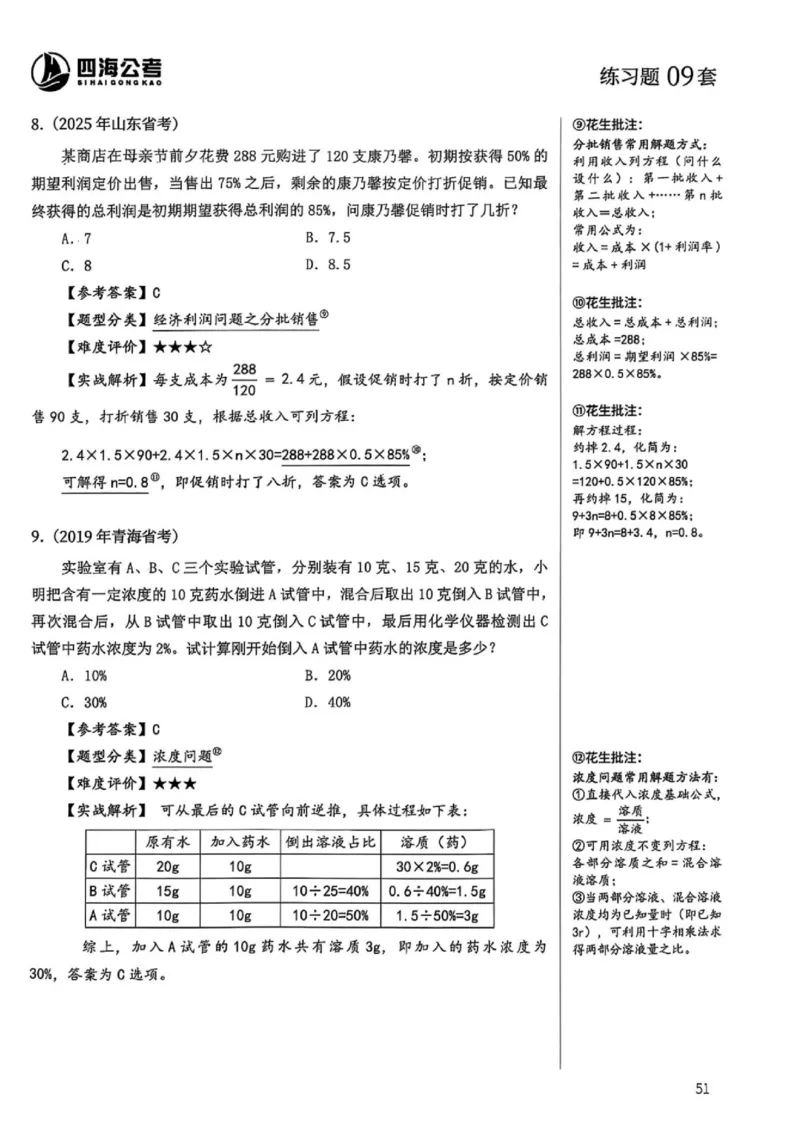 数量关系1-17解析_2026考公资料_（01）花生十三_05刷题2025花生言语600题+资料600+判断600+资料600+资料1200刷题合集⭐⭐_刷题花生数量关系600题⭐⭐