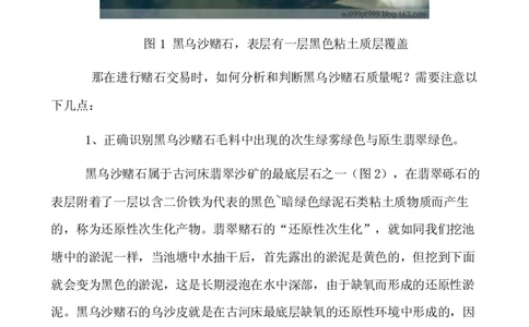 黑乌沙翡翠赌石交易技巧_X018-玉石珠宝鉴定教程最新合集_8、玉石翡翠鉴定与投资电子资料_赌石专题