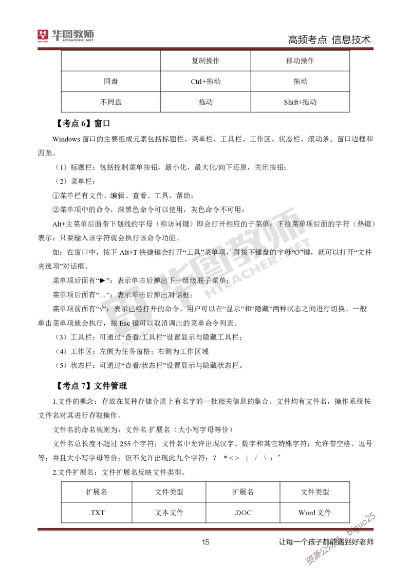 中学信息技术高频考点_教资_33教资笔试历年真题汇总（科一+科二+科三）_科三真题_02初中科三各科电子资料包合集_信息（资料文档）_初中信息_03高频考点及笔记