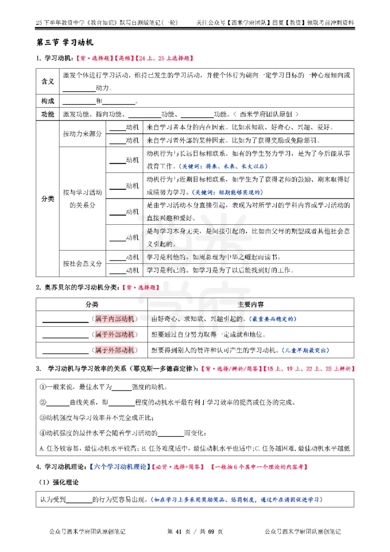 25下中学-教育知识-一轮默写自测笔记_教资_25下资料合集二_2025下一轮默写本_中学：一轮笔记重点笔记默写本