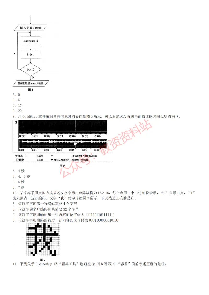 2015上-2019上初中信息技术学科知识历年真题及解析_教资_33教资笔试历年真题汇总（科一+科二+科三）_科三真题_02初中科三各科电子资料包合集_信息（资料文档）_初中信息