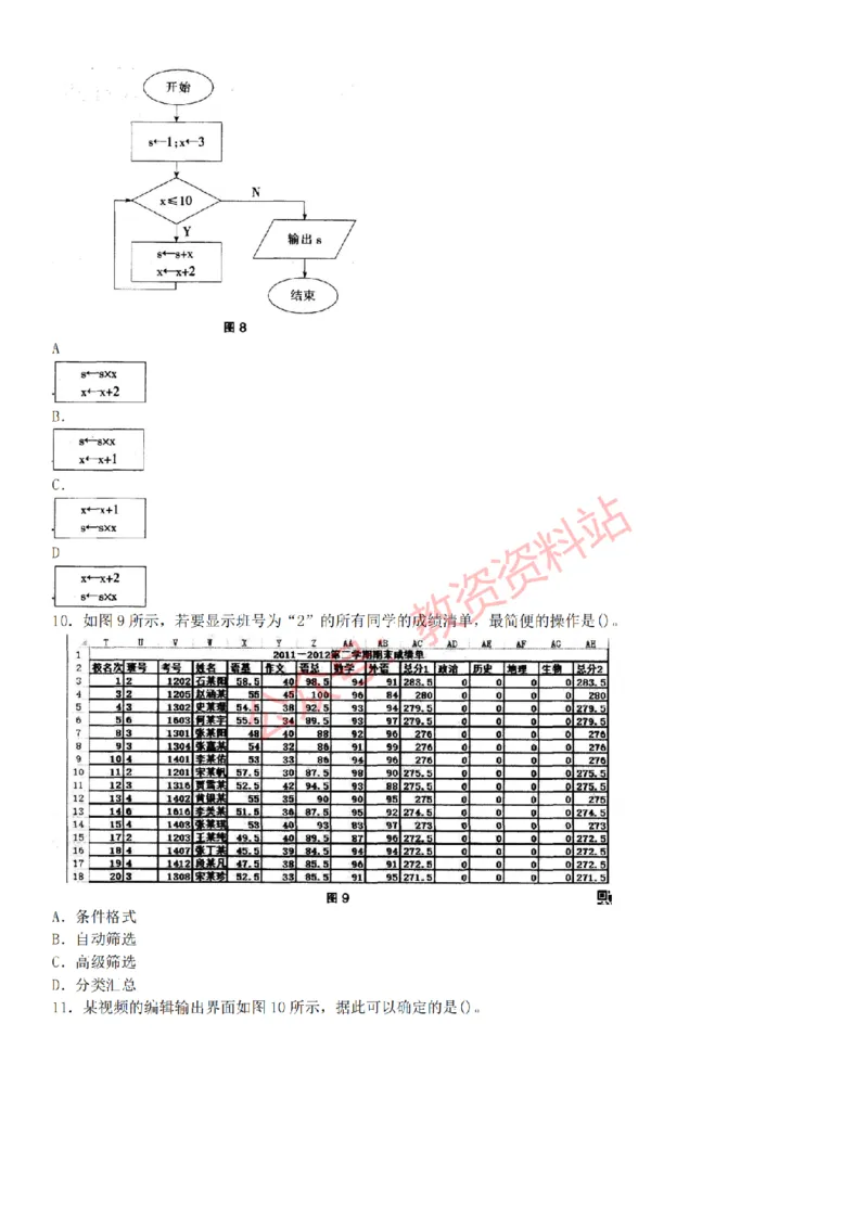 2015上-2019上初中信息技术学科知识历年真题及解析_教资_33教资笔试历年真题汇总（科一+科二+科三）_科三真题_02初中科三各科电子资料包合集_信息（资料文档）_初中信息
