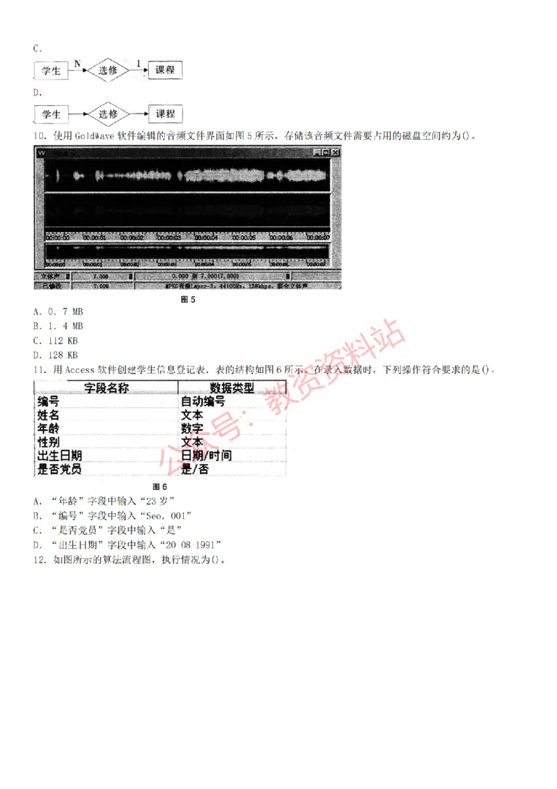 2015上-2019上初中信息技术学科知识历年真题及解析_教资_33教资笔试历年真题汇总（科一+科二+科三）_科三真题_02初中科三各科电子资料包合集_信息（资料文档）_初中信息