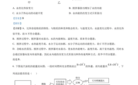 精品解析：广东省广州市花都区2024-2025学年九年级上学期期中考试物理试题（解析版）_广州九上月考+期中+期末+一模二模+中考真题_2024年秋九年级上学期期中考试试卷和答案解析