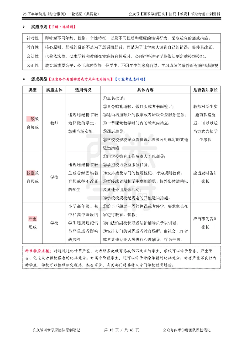 25下幼儿-综合素质一轮笔记_教资_26上西米学府一轮重点笔记（幼儿科一）_0125下重点笔记+习题