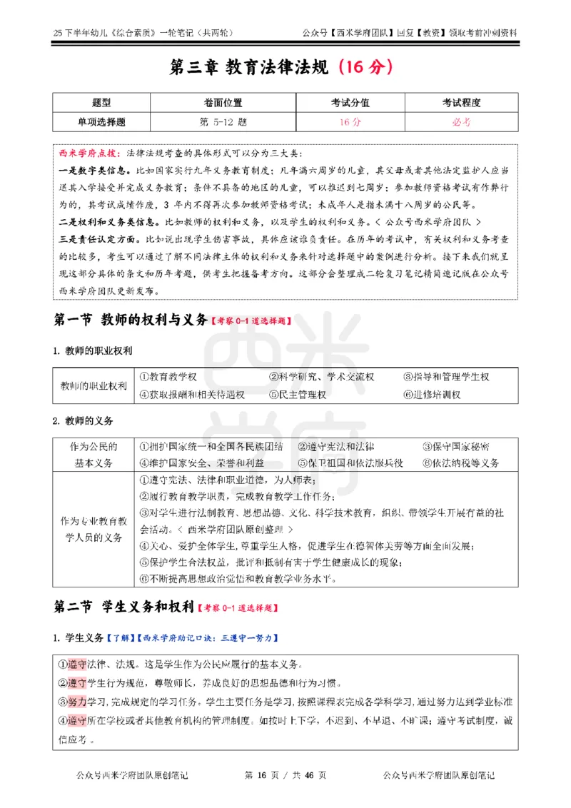 25下幼儿-综合素质一轮笔记_教资_26上西米学府一轮重点笔记（幼儿科一）_0125下重点笔记+习题