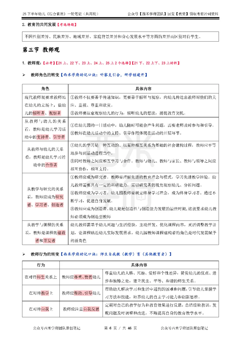 25下幼儿-综合素质一轮笔记_教资_26上西米学府一轮重点笔记（幼儿科一）_0125下重点笔记+习题