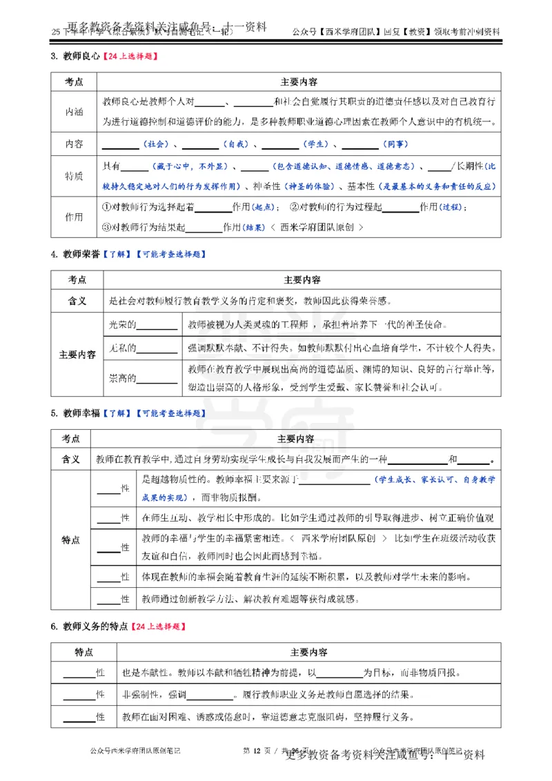 25下中学-综合素质-一轮默写自测笔记_教资_初高中2026教资_26上资料（持续更新）_06补充资料_10默写本