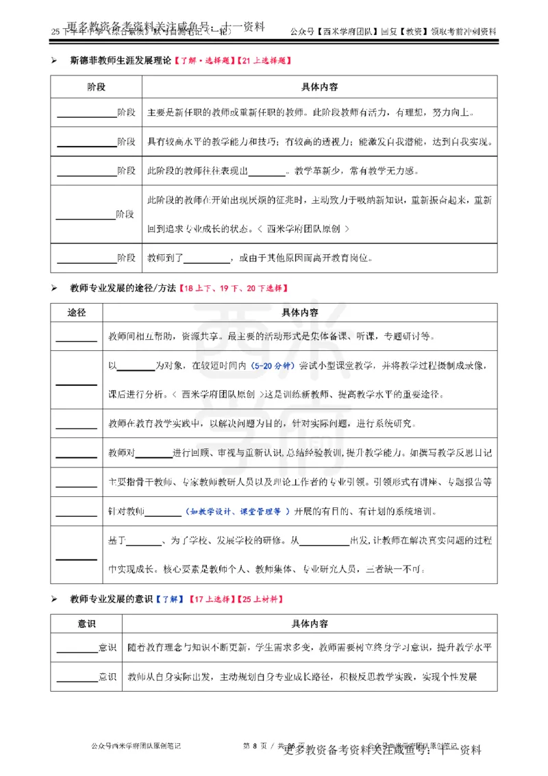 25下中学-综合素质-一轮默写自测笔记_教资_初高中2026教资_26上资料（持续更新）_06补充资料_10默写本