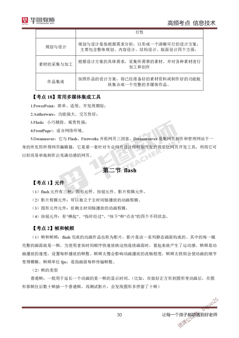 中学信息技术高频考点_教资_33教资笔试历年真题汇总（科一+科二+科三）_科三真题_02高中科三各科电子资料包合集_信息（资料文档）_高中信息_04高频考点及笔记