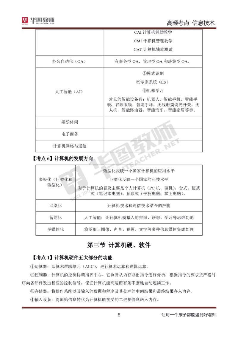 中学信息技术高频考点_教资_33教资笔试历年真题汇总（科一+科二+科三）_科三真题_02高中科三各科电子资料包合集_信息（资料文档）_高中信息_04高频考点及笔记