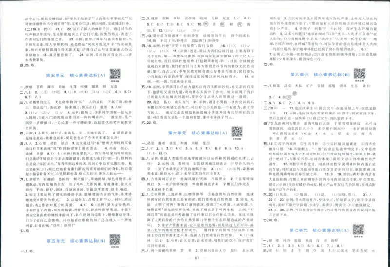 阳光同学全优好卷六年级人教版上册语文_25秋小学语数英习题试卷_语文_语文《阳光同学全优好卷》25秋(1)