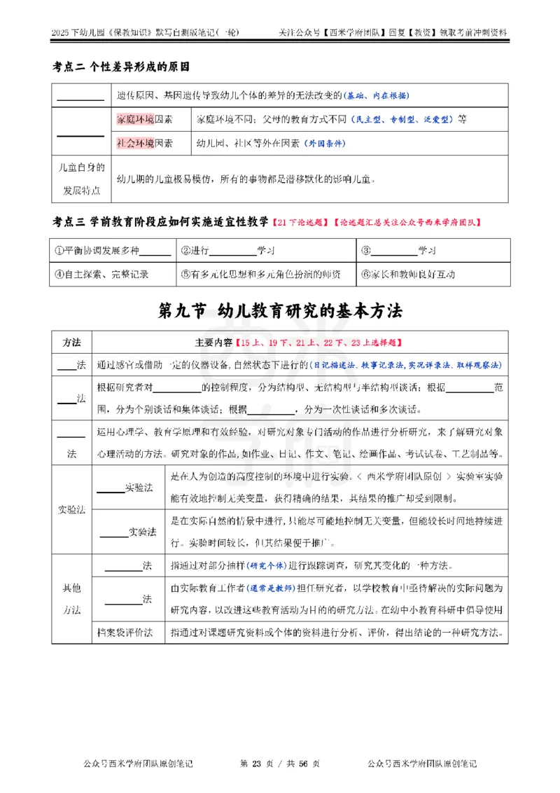 25下幼儿-保教知识-一轮默写自测笔记_教资_25下资料合集二_2025下一轮默写本_幼儿：一轮笔记重点笔记默写本