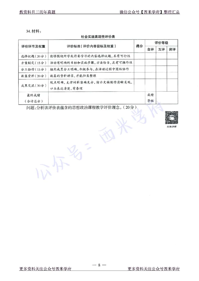15年下-21年下-高中政治真题-题本_教资_25下资料合集二_25下最新科三知识点汇编+思维导图-高中_01.政治_02.历年真题