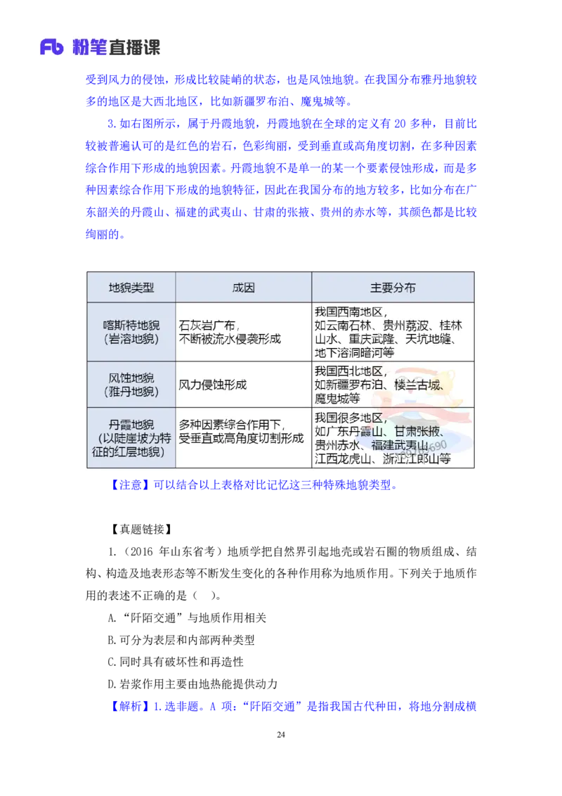 2023.08.28+地表形态的塑造+魏莱+（讲义+笔记）+（常识高分专项课）_2026考公资料_（10）粉笔_2025粉笔国考省考980（课＋笔记）_粉笔980（25多省）_02025年980系统班补充课程FB_讲义