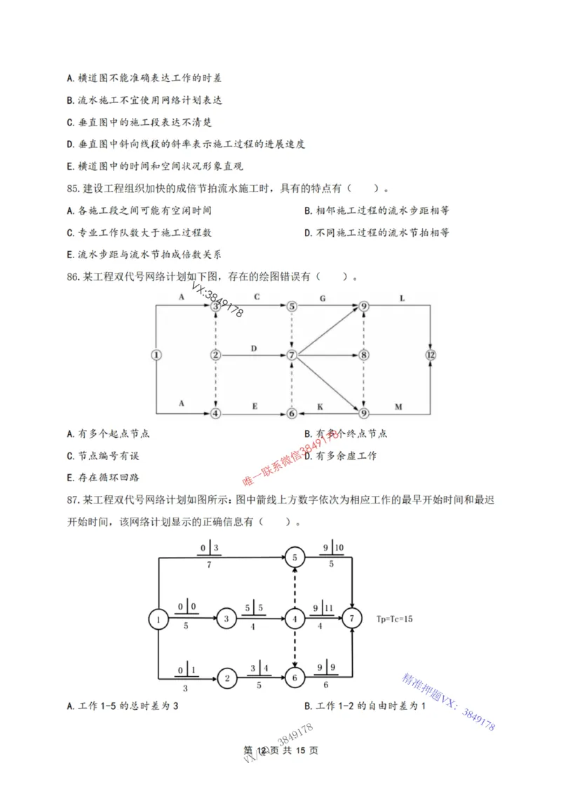 2025年一建《项目管理》张君-冲刺集训-模考卷参考答案_2026年一级建造师_2026年一建管理_2025年一建管理SVIP_05-考前密训✿央企特训✿机构普押