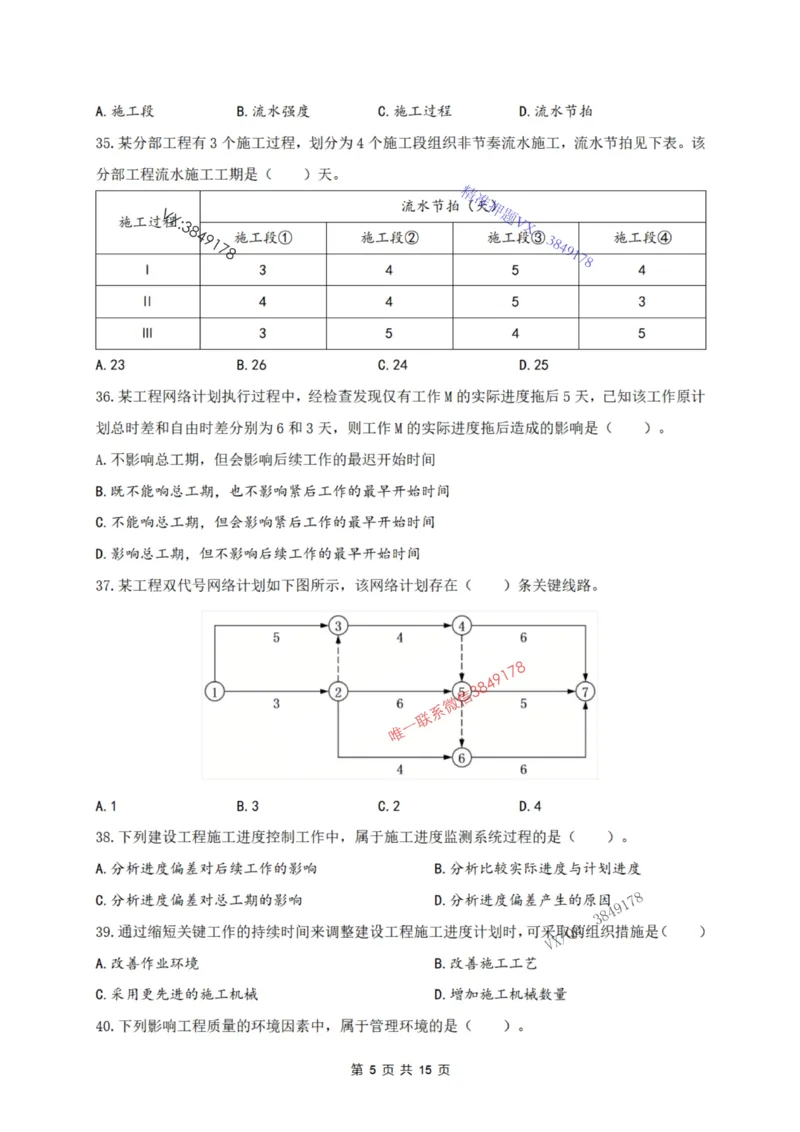 2025年一建《项目管理》张君-冲刺集训-模考卷参考答案_2026年一级建造师_2026年一建管理_2025年一建管理SVIP_05-考前密训✿央企特训✿机构普押