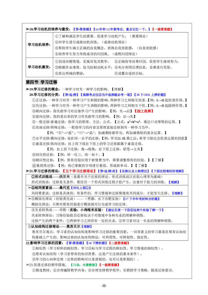 26《中学教育知识与能力》重点笔记_教资_初高中2026教资_26上资料（持续更新）_01重点笔记（可平替教材建议打印）